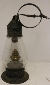 19TH C AMERICAN TIN LANTERN WI