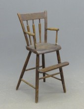 19th c. arrowback highchair. 3