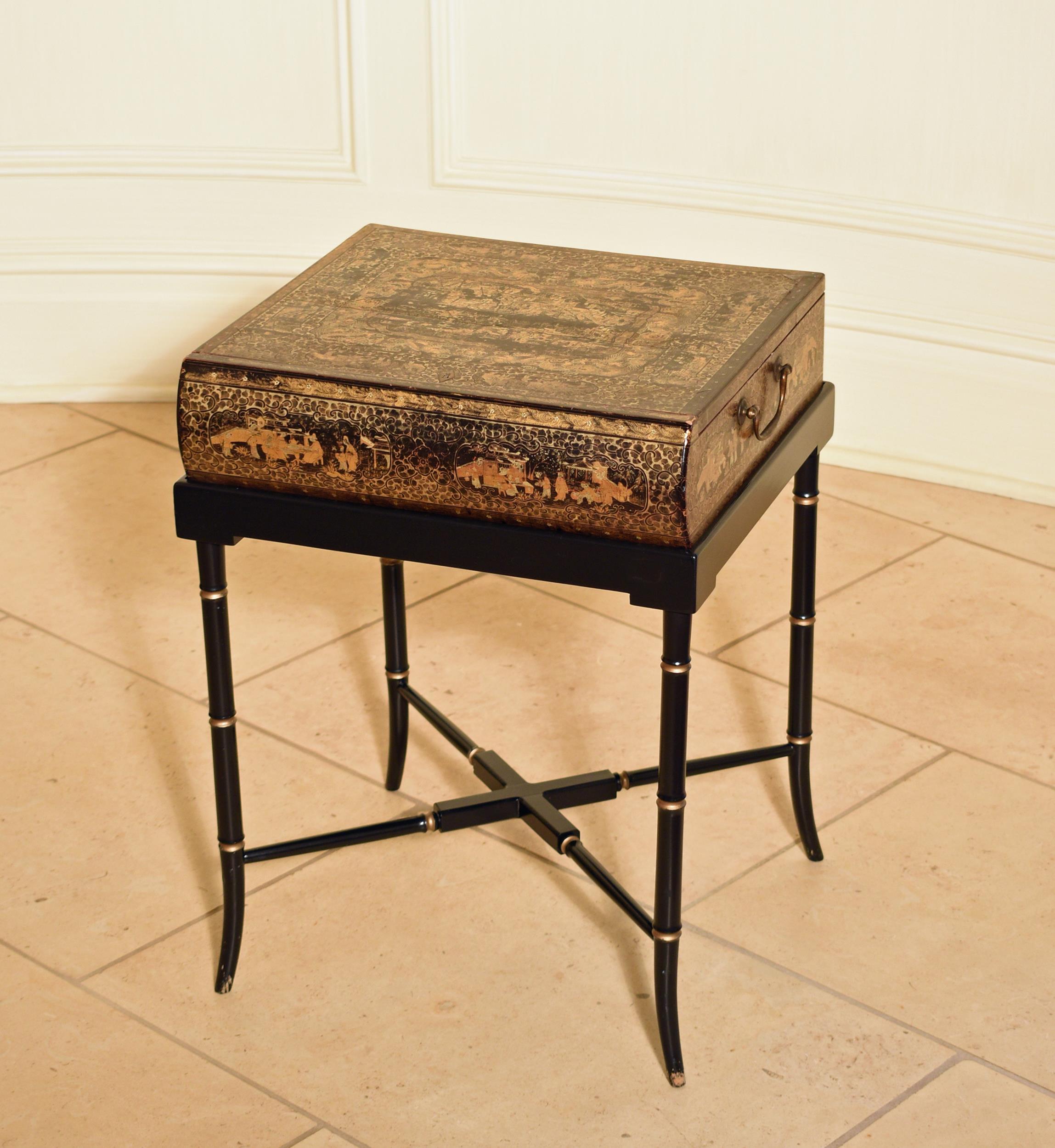 19TH C. ASIAN CHINOISERIE WRITING