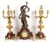 19TH C. AUG. MOREAU 3 PC. FIGU