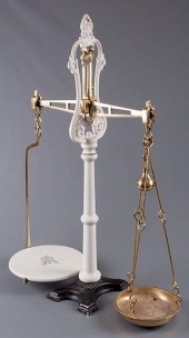 19TH C AVERY BRASS & IRON BALA