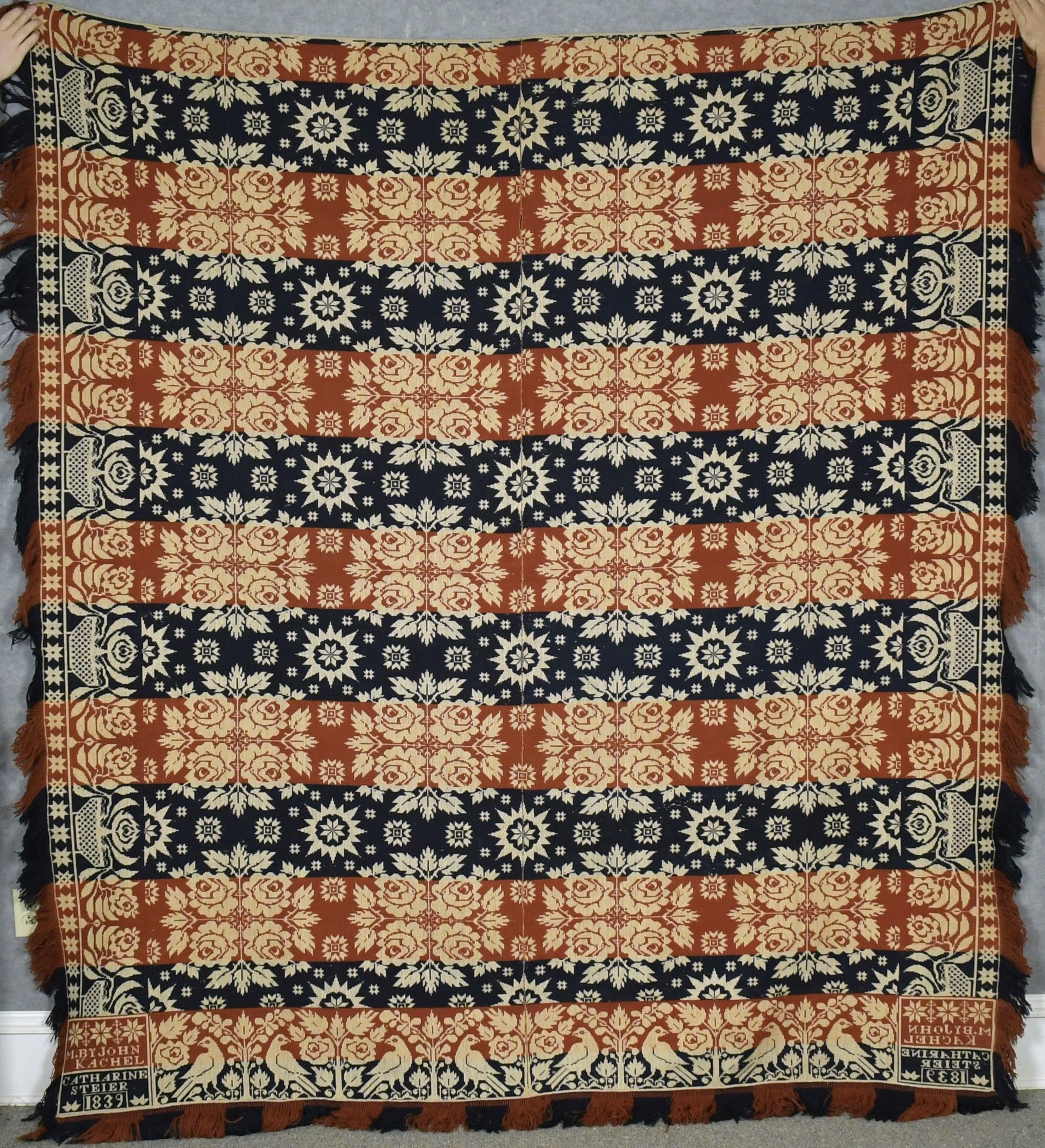 19TH C. BERKS COUNTY HOMESPUN. Thee