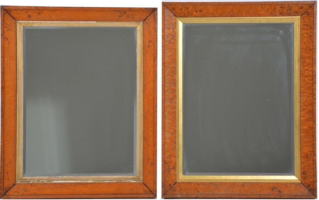 19TH C BIRDSEYE MAPLE FRAMED