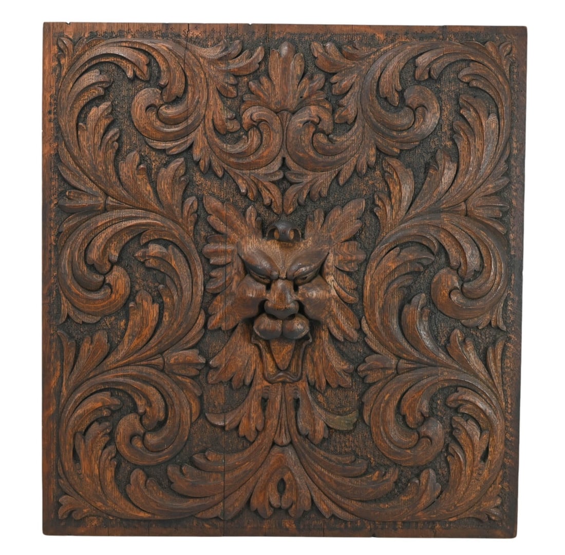 19TH C BLACK FOREST HAND CARVED OAK