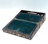 19TH C. BLACK LACQUER AND CHIN