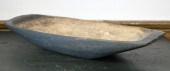 19TH C. BLUE PAINTED TRENCHER.