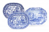 19TH C. BLUE & WHITE TRANSFERW