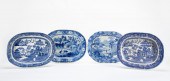 19TH C. BLUE & WHITE TRANSFERW