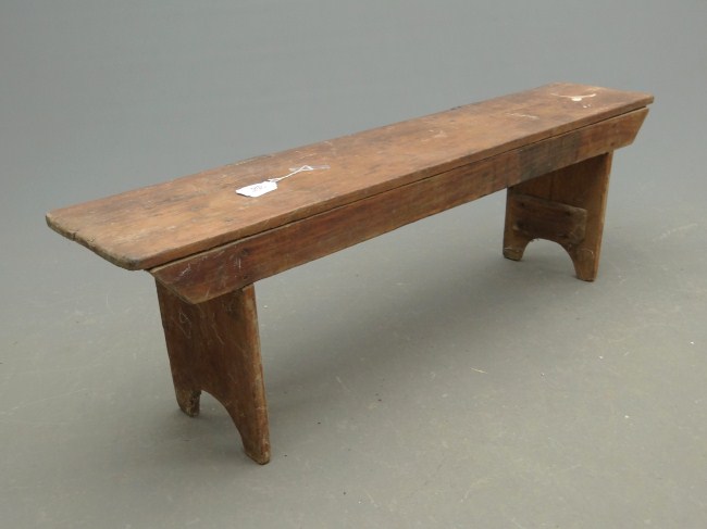 19th c. bootjack bench.