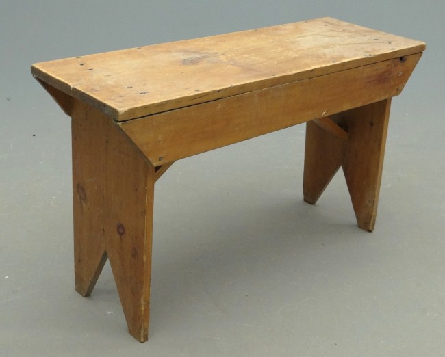 19th c. bootjack bench. 36 1/2''
