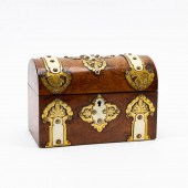 19TH C.  BRASS & BONE BOUND BU