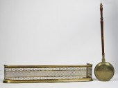 19TH C. BRASS FIREPLACE FENDER
