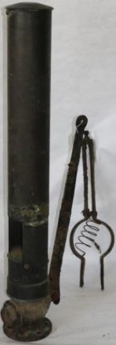 19TH C BRASS FOGHORN, WHISTLE
