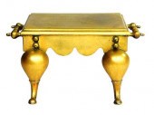 19TH C. BRASS FOOTMAN/TRIVET,