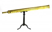 19TH C. BRASS LIBRARY REFRACTI