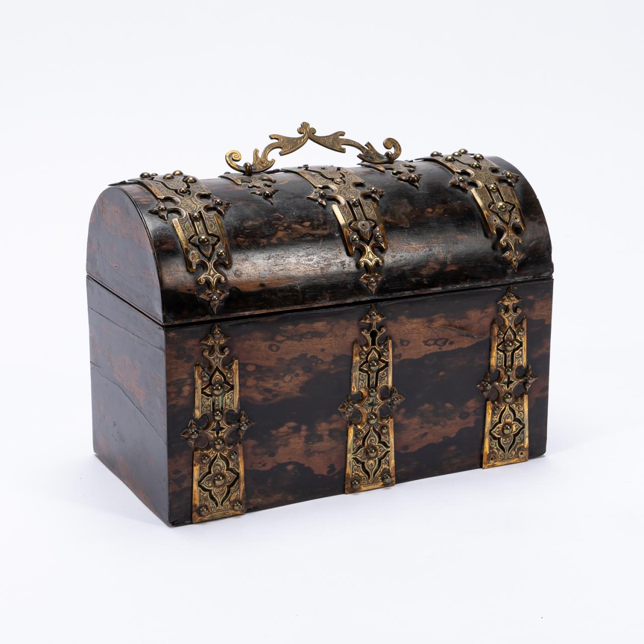 19TH C. BRASS MOUNTED CALAMANDER