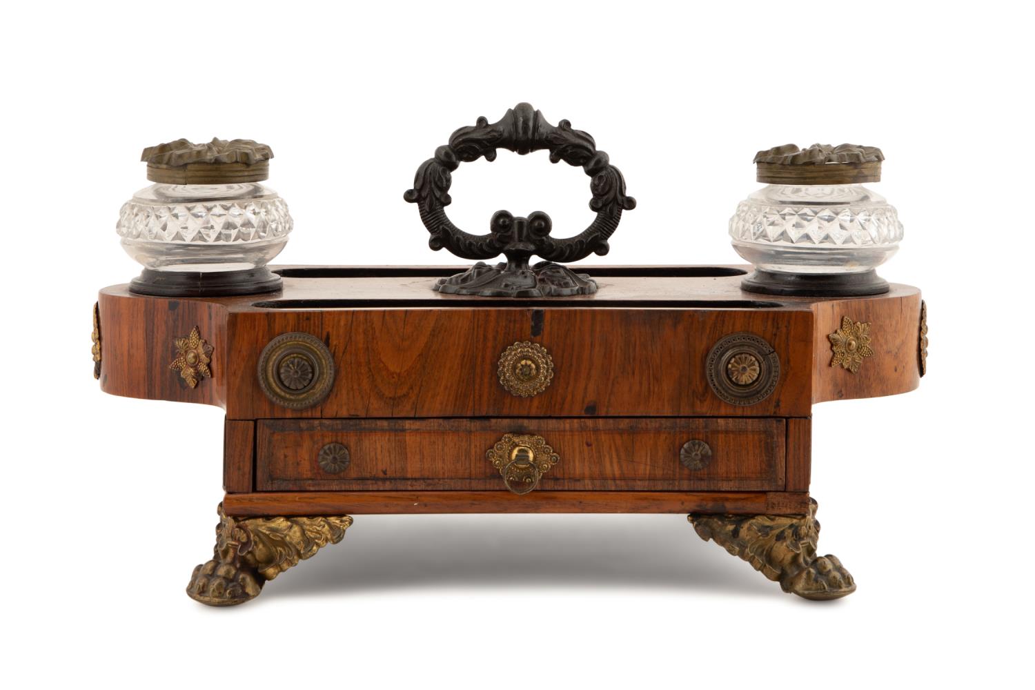 19TH C. BRONZE MOUNTED ROSEWOOD &