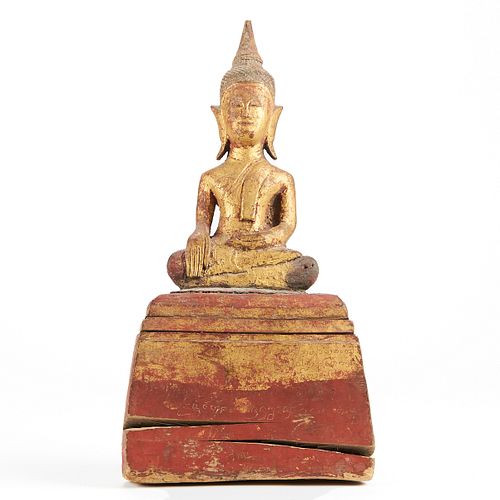 19TH C. BURMESE THAI SHAN CARVED