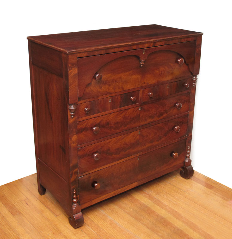 19TH C BUTTERFLY VENEER DRESSER: