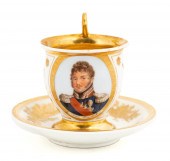 19TH C. CABINET CUP & SAUCER,