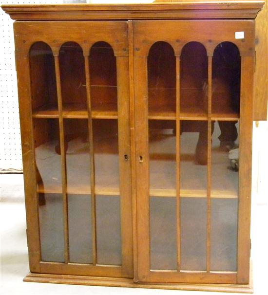 19th C. cabinet with glass doors 