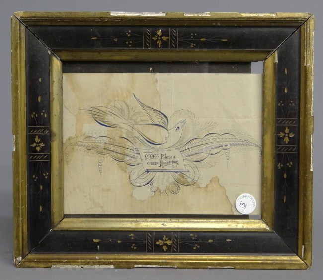 19th c. caligraphy. As found.