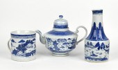 19TH C. CANTON TEAPOT, EWER AN