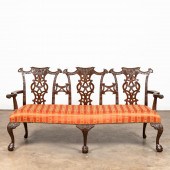 19TH C. CARVED MAHOGANY CHIPPE