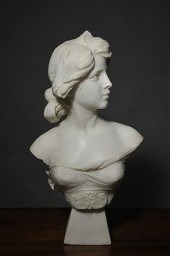 19TH C. CARVED MARBLE BUSTLate