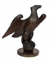 19TH C. CARVED WALNUT SPREAD-W