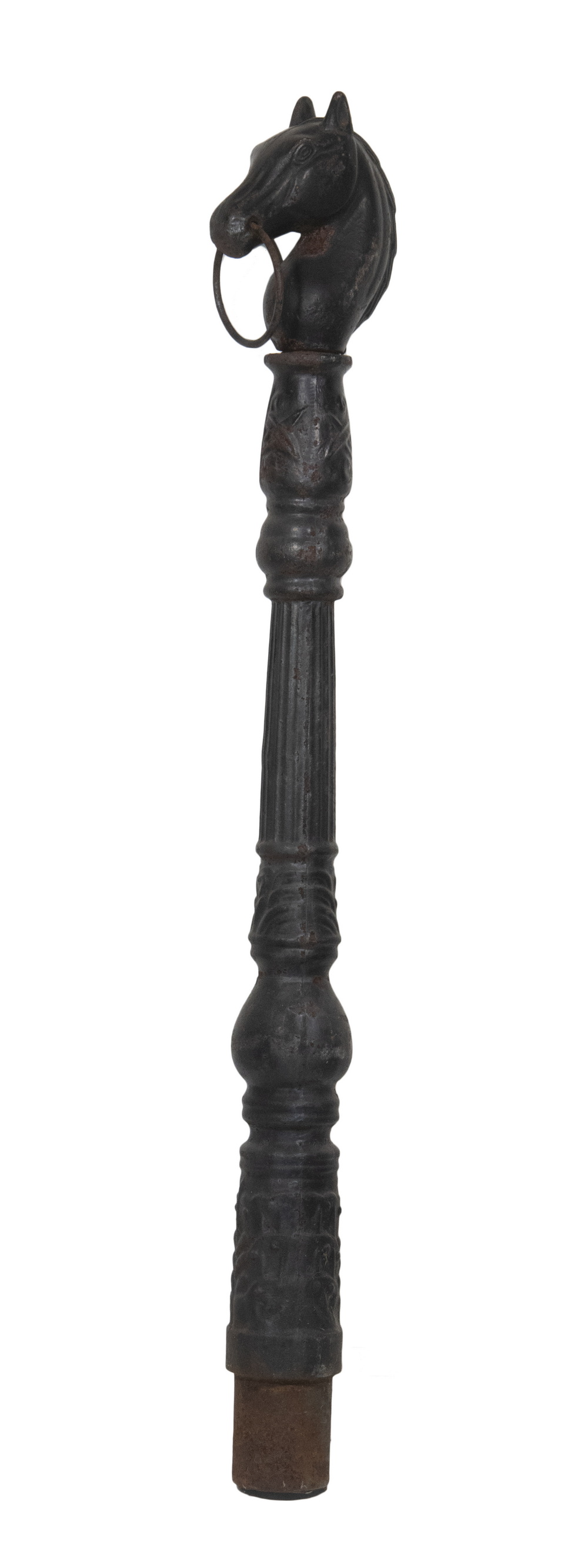 19TH C. CAST IRON HITCHING POST