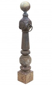 19TH C. CAST IRON HITCHING POS