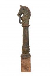 19TH C. CAST IRON HORSE HEAD H