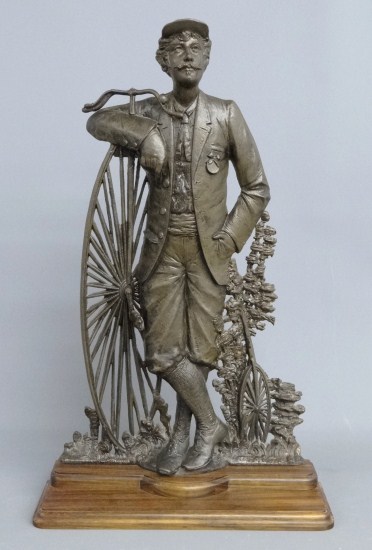 19th c. Cast iron statue of a