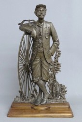 19th c. Cast iron statue of a