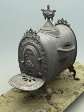19th c. cast iron stove marked