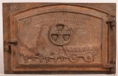 19TH C. CAST IRON STOVE PLATE