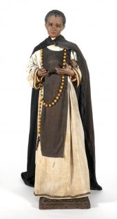 19TH C CERAMIC SANTO FIGURE19t