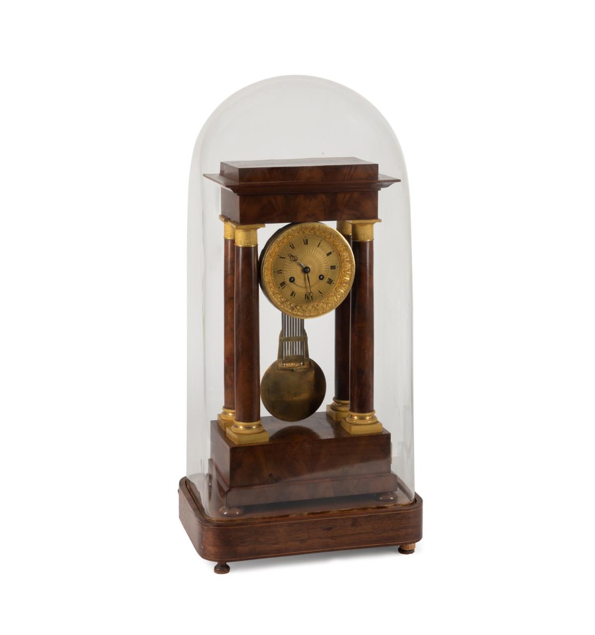 19TH C. CHARLES X PORTICO CLOCK