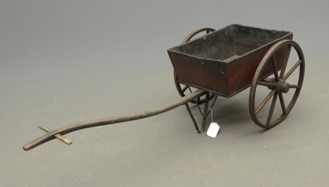 19th c. child' s pull wagon in