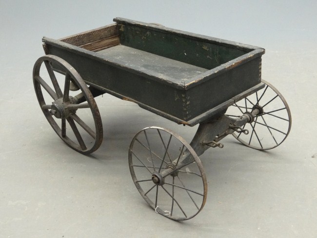 19th c. child' s wagon marked