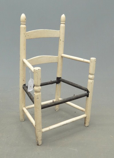 19th c. child's chair (no seat).