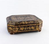 19TH C. CHINA TRADE BLACK GILT
