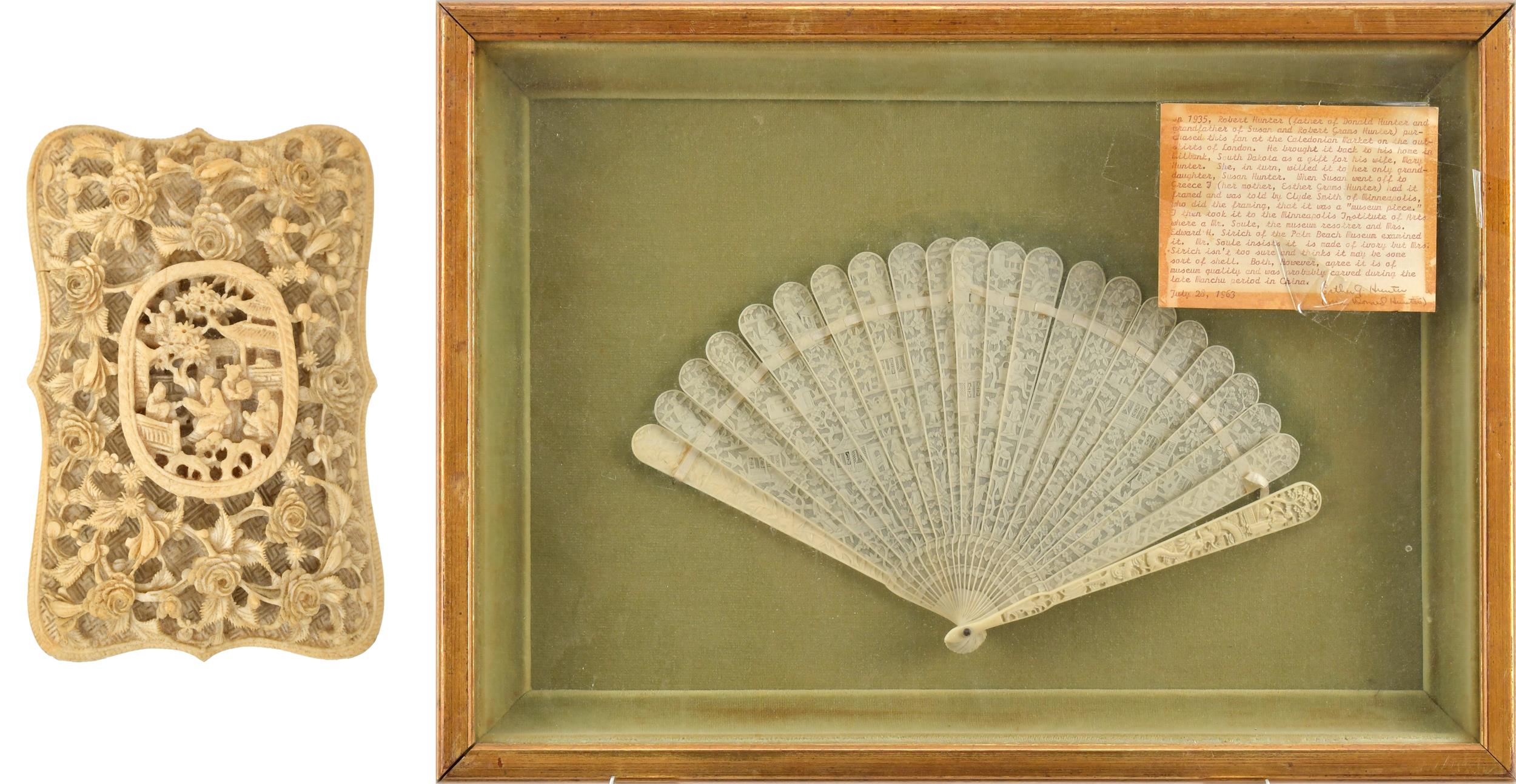 19TH C. CHINESE EXPORT CARVED FAN