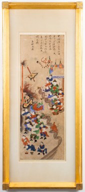 19TH C. CHINESE INK & COLOR SC