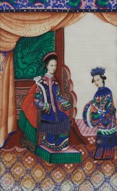 19TH C. CHINESE PITH PAPER PAI