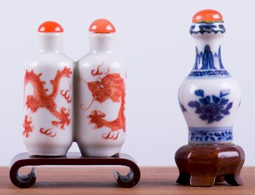 19TH C CHINESE PORCELAIN SNUFF