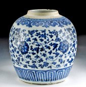 19TH C. CHINESE QING BLUE ON W