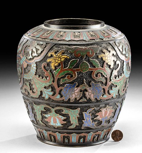 19TH C. CHINESE QING CHAMPLEVE