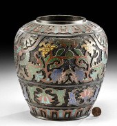 19TH C. CHINESE QING CHAMPLEVE